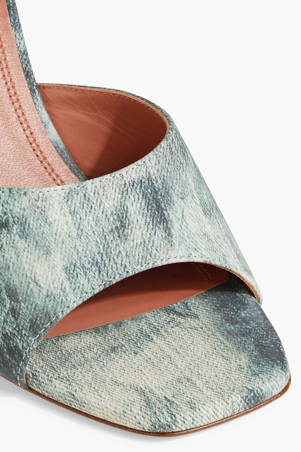 AMINA MUADDI Lupita denim-effect suede mules