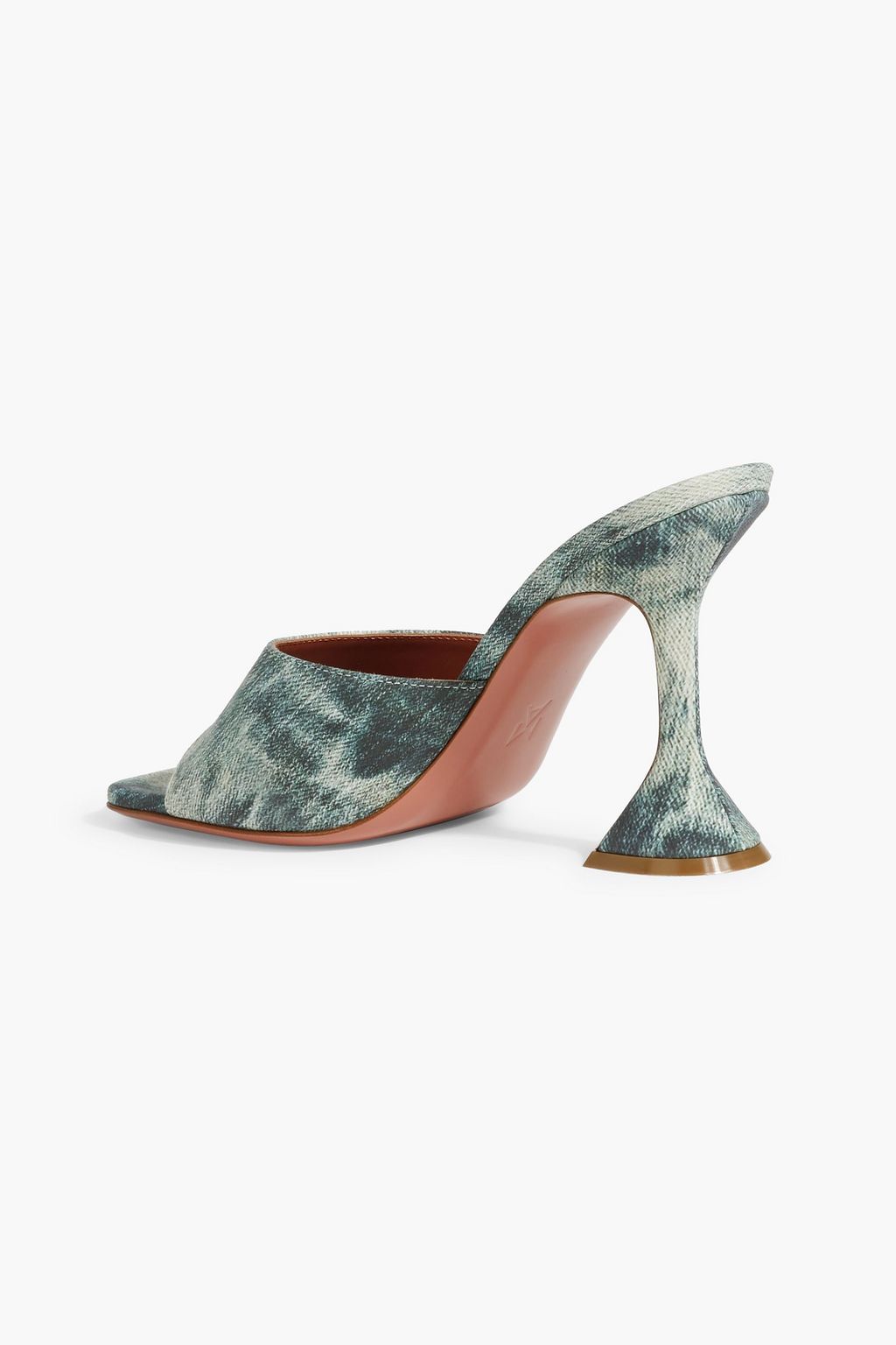 AMINA MUADDI Lupita denim-effect suede mules