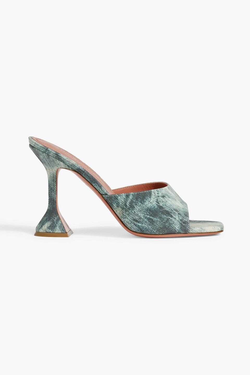 Amina Muaddi Lupita Denim-effect Suede Mules