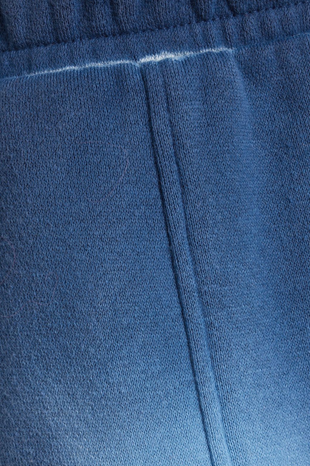 THE ELDER STATESMAN Tie-dyed cotton and cashmere-blend fleece track pants