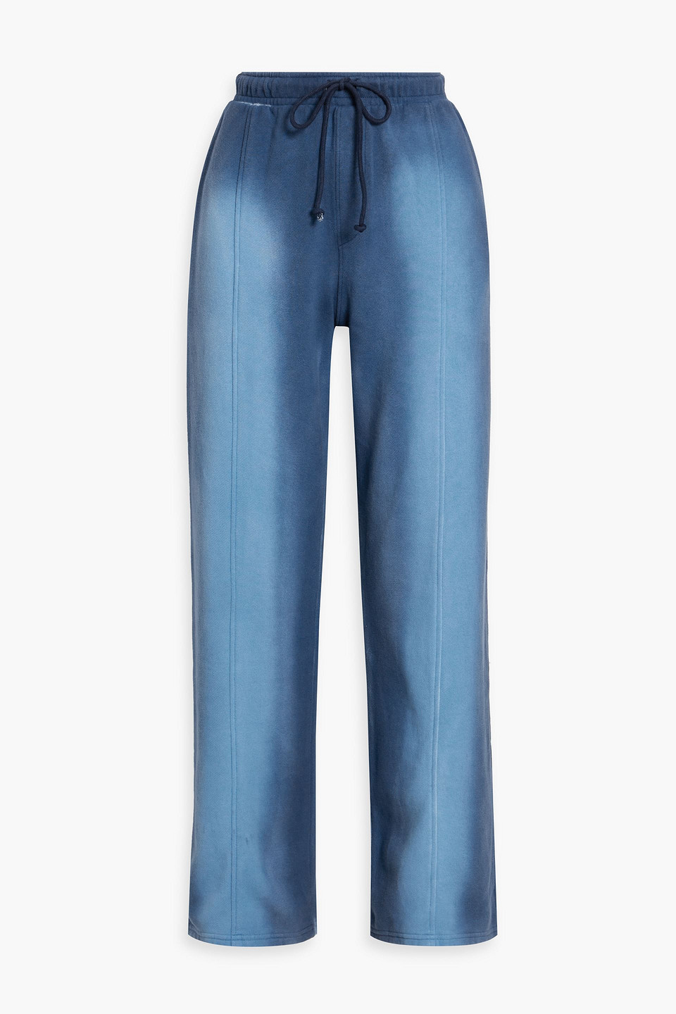 The Elder Statesman Track Pants Aus Fleece Aus Einer Baumwoll-kaschmirmischung Mit Batikmuster In Blue