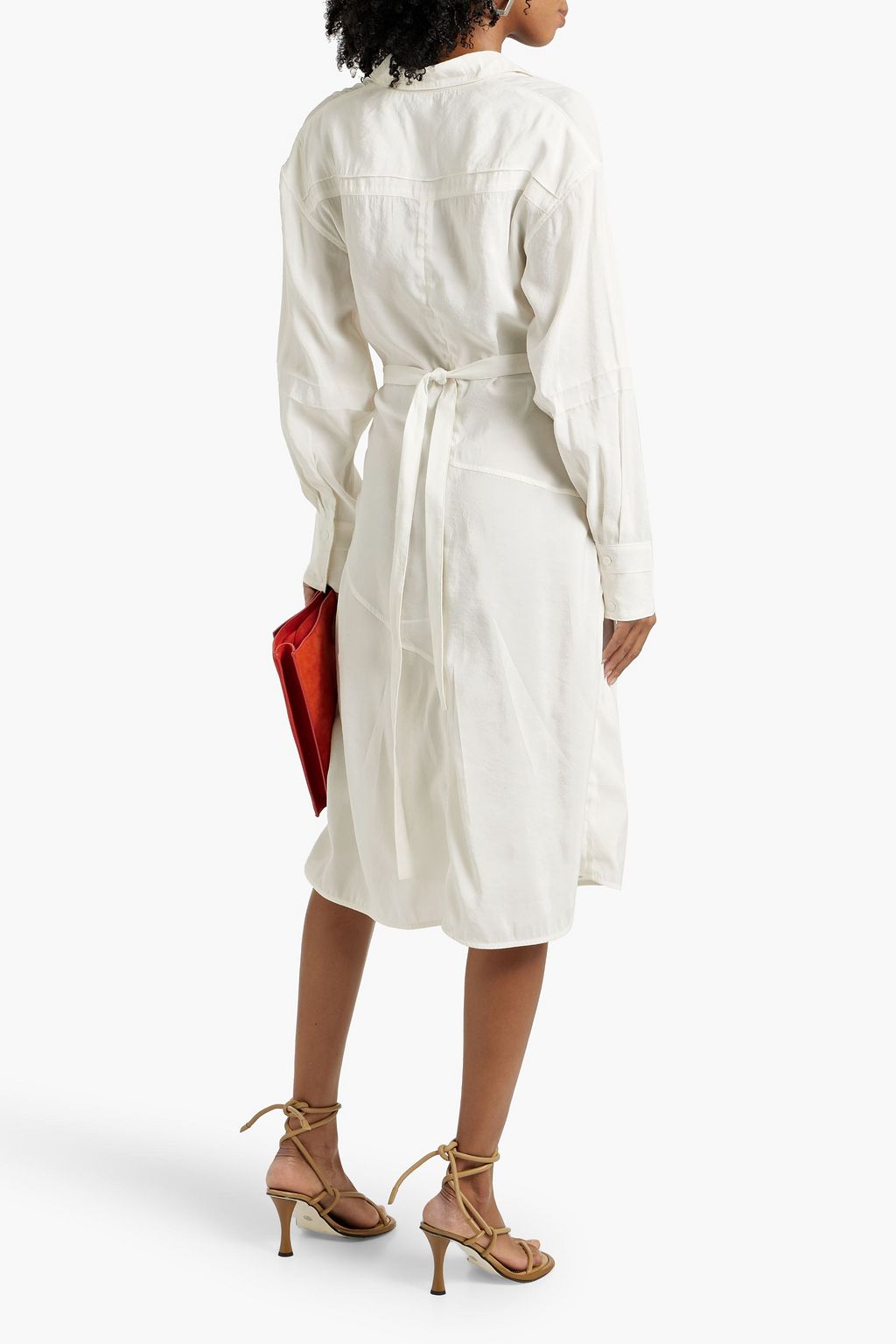 PROENZA SCHOULER Olympia crepe de chine midi wrap dress