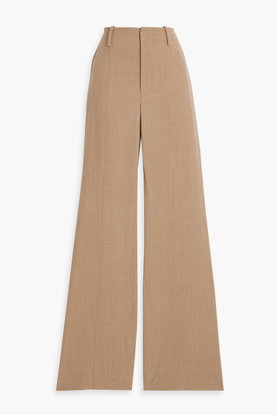Proenza Schouler Barbara Hose Mit Weitem Bein Aus Twill Aus Einer Wollmischung In Brown