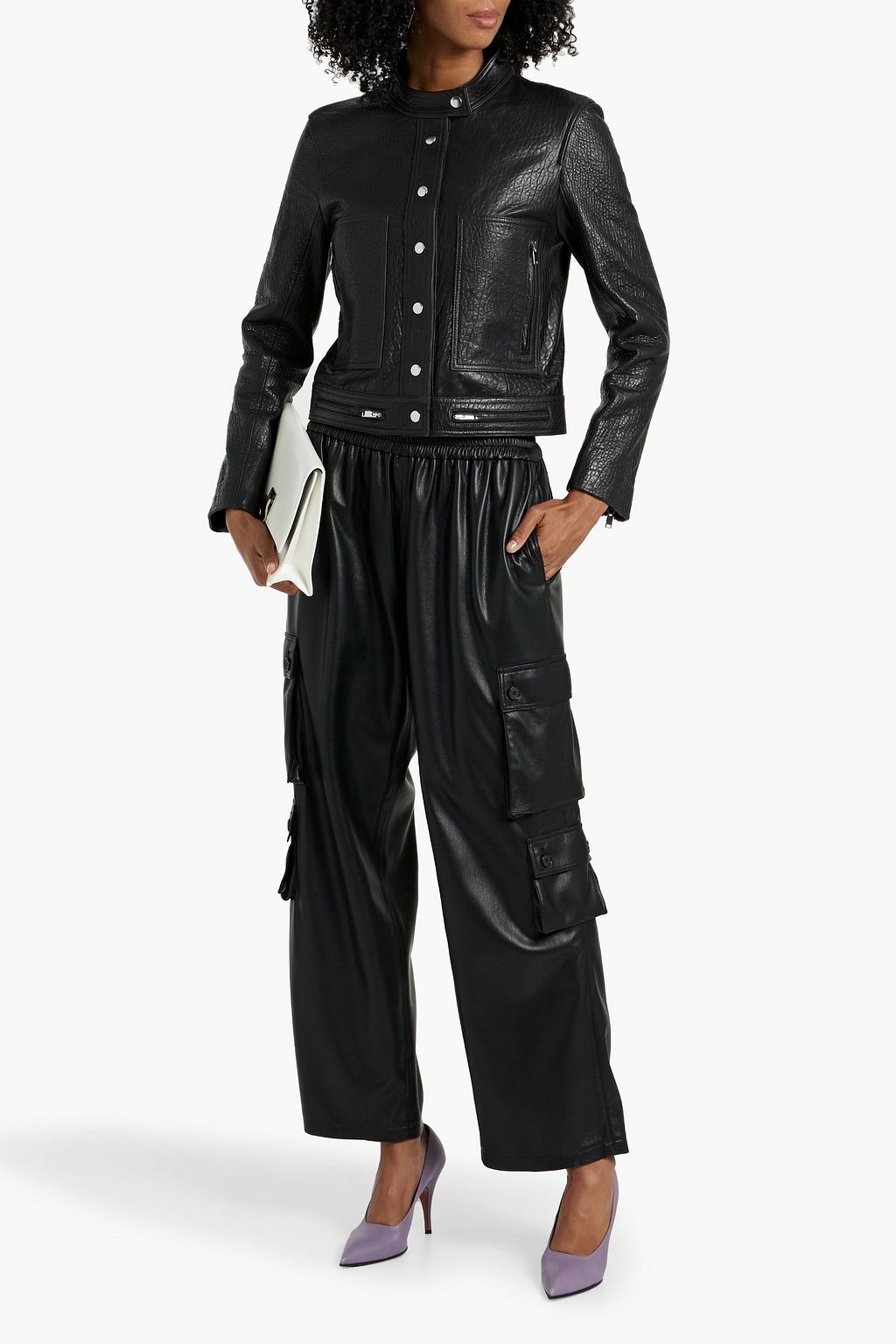 PROENZA SCHOULER Alice zip-detailed leather jacket