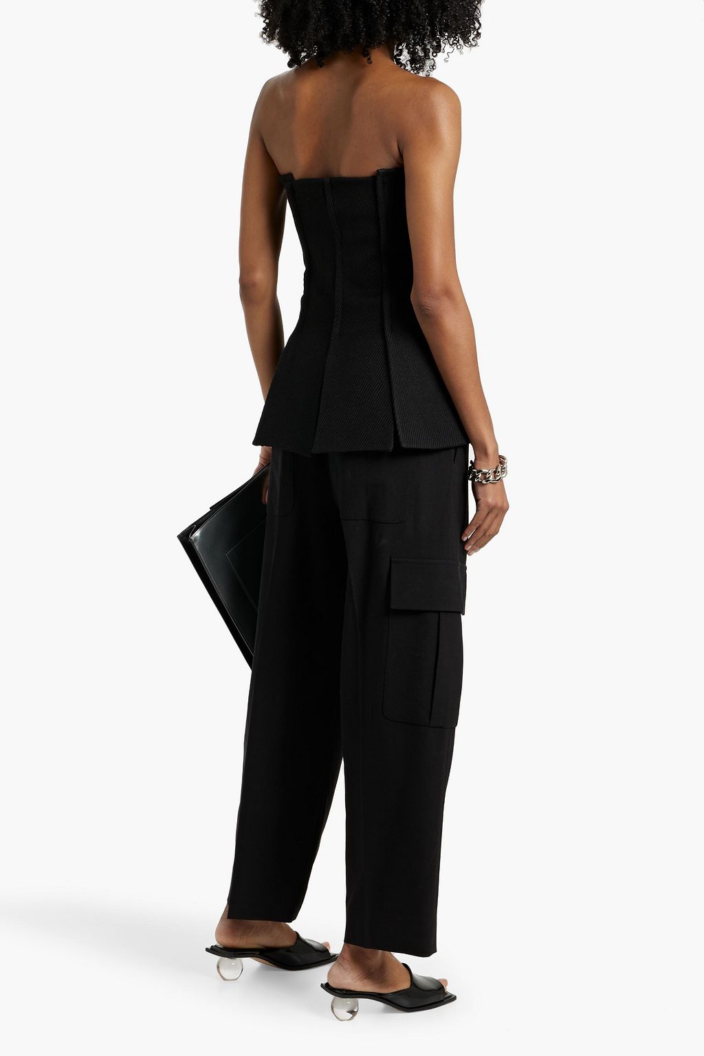 PROENZA SCHOULER Corinne strapless gabardine peplum top