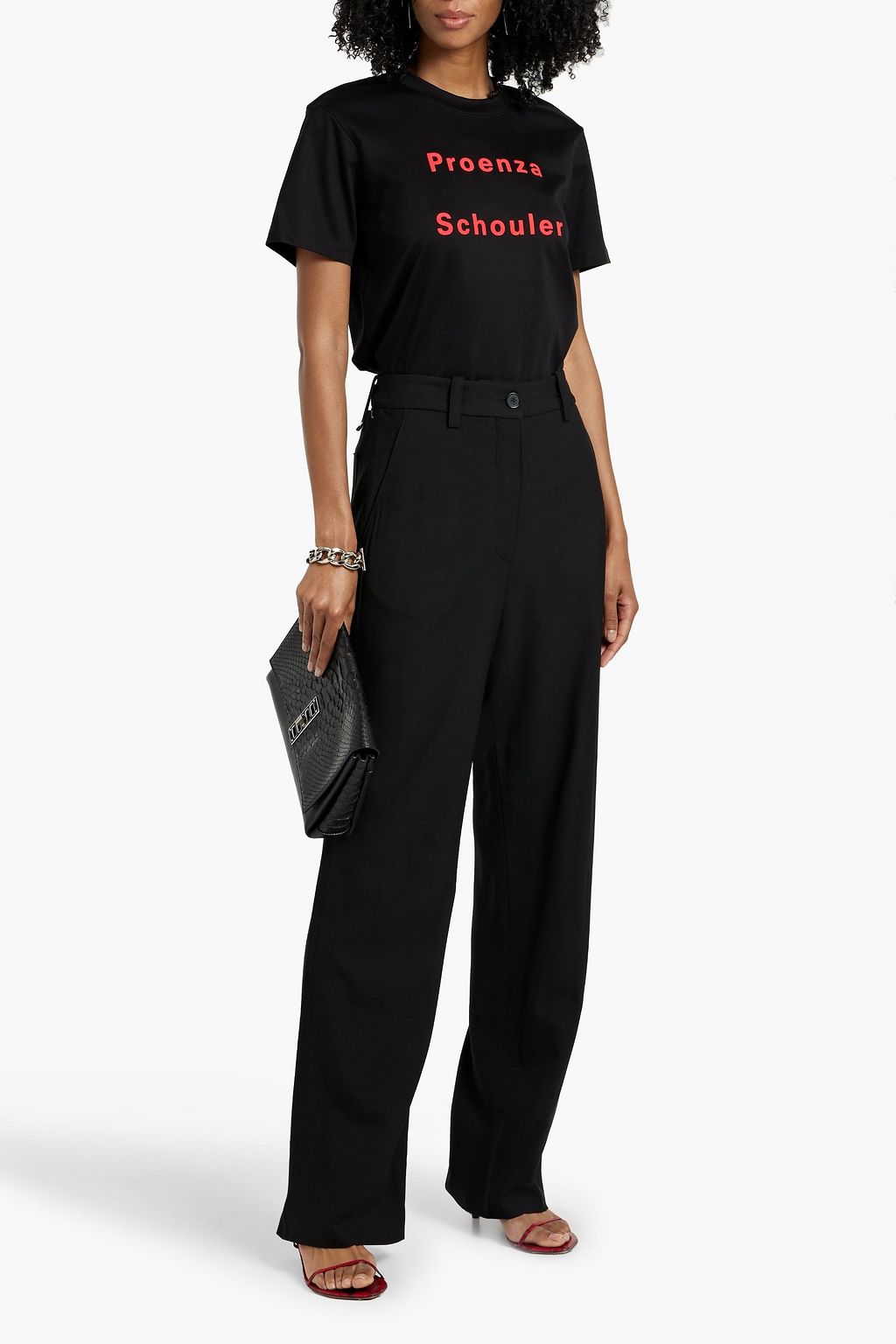 PROENZA SCHOULER Logo-print cotton-jersey T-shirt