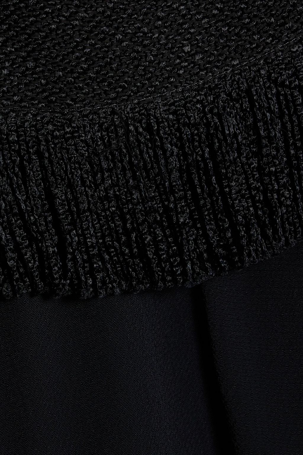 PROENZA SCHOULER Lynda fringed bouclé-paneled crepe maxi dress