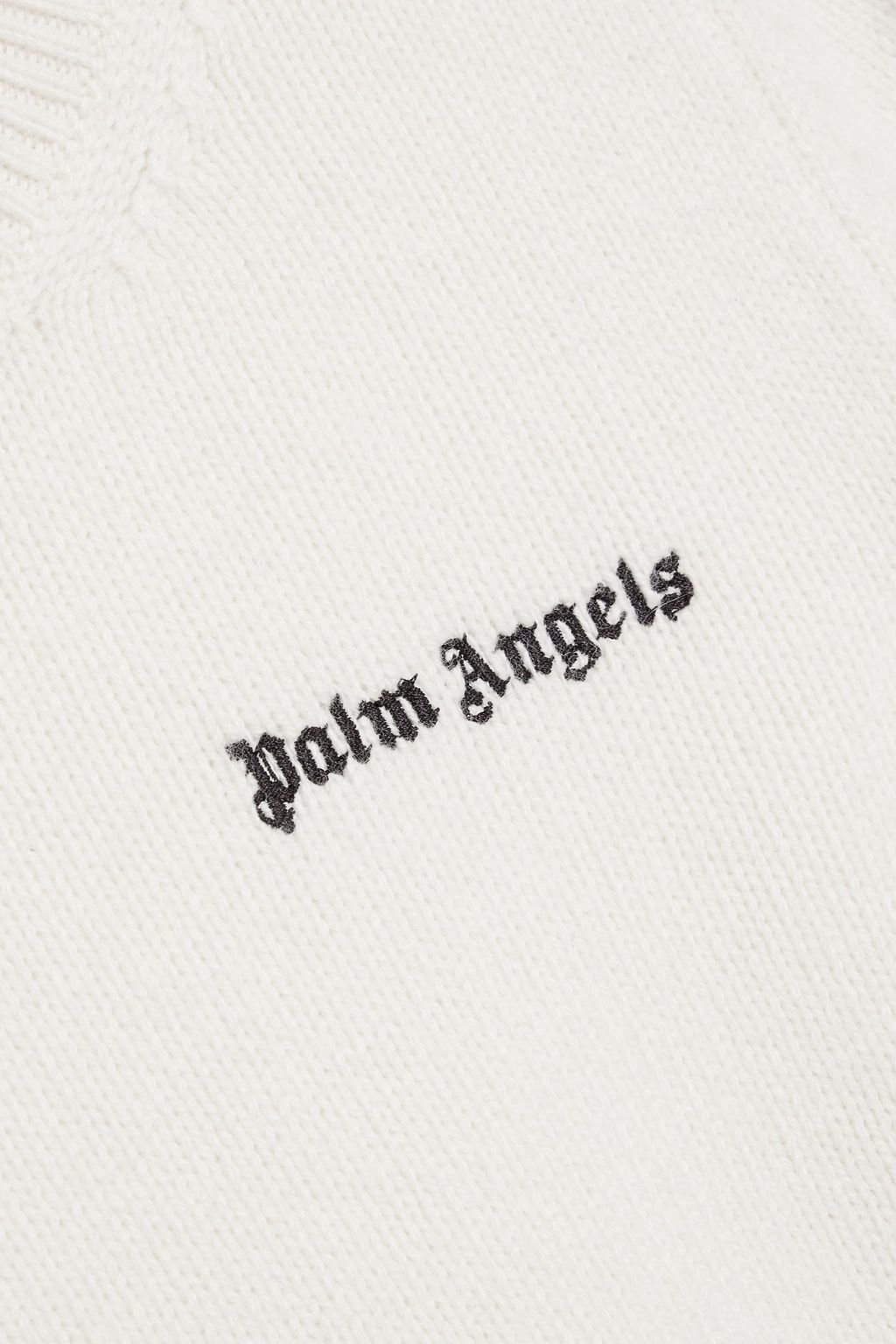 PALM ANGELS Embroidered knitted sweater