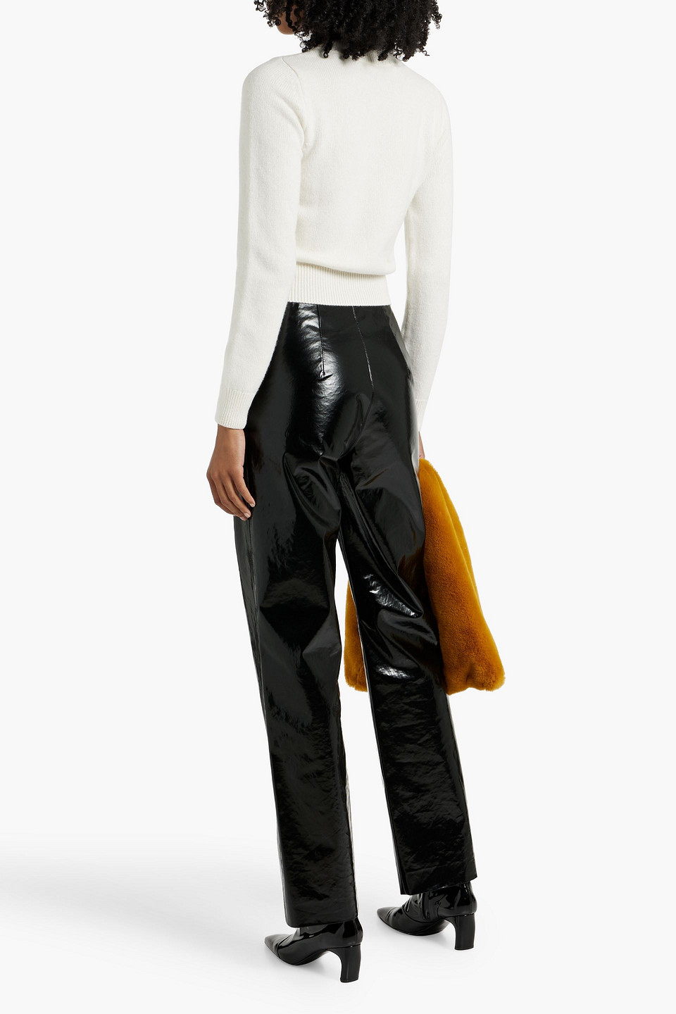 Palm Angels Embroidered Knitted Sweater In White