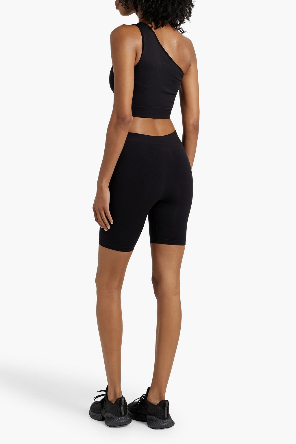 RICK OWENS Athena one-shoulder cropped stretch-jersey top