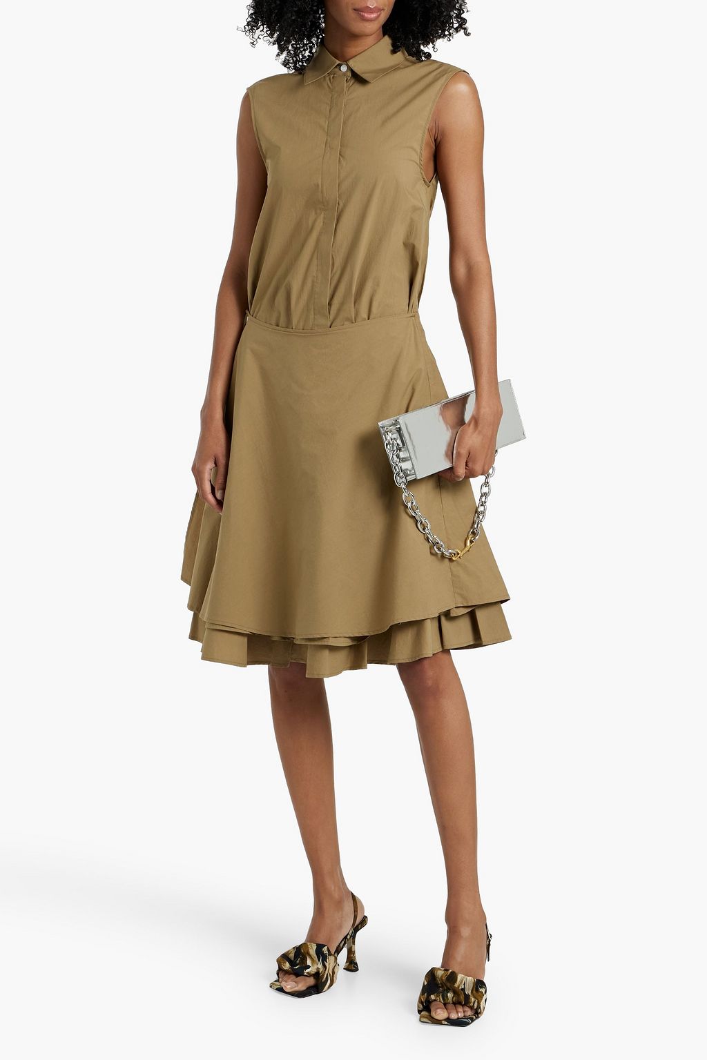 PROENZA SCHOULER Cindy layered cotton-poplin shirt dress