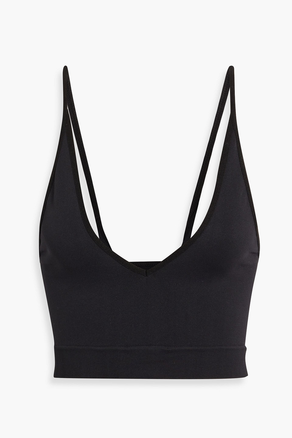 Rick Owens Piqué Bra Top In Black