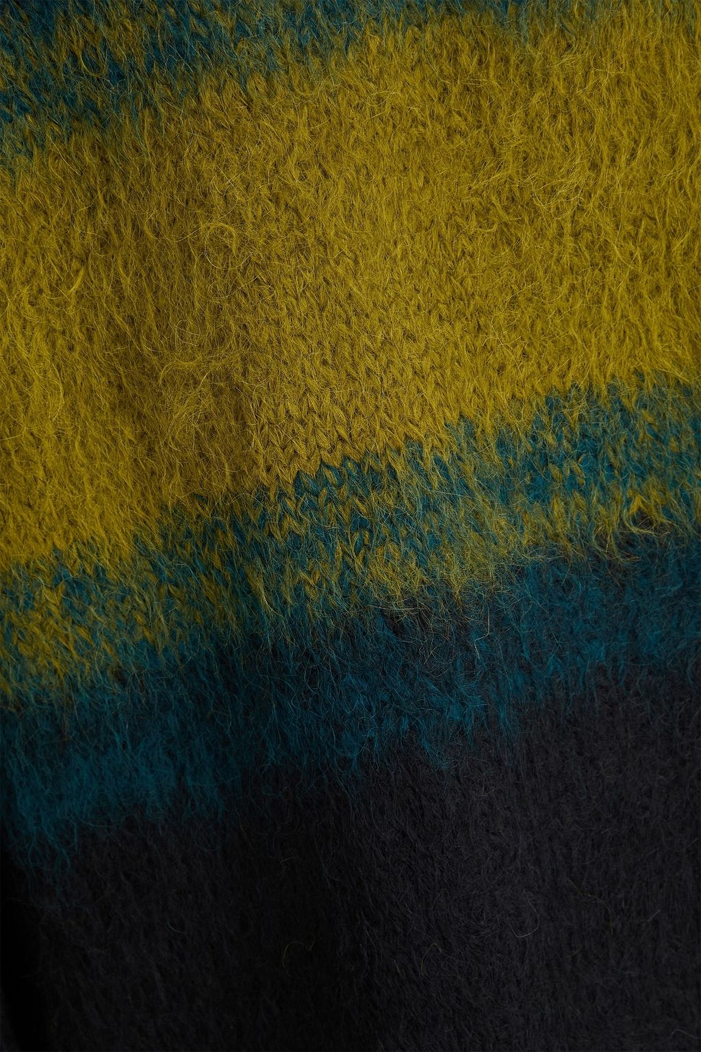 THE ELDER STATESMAN Thistle gestreifter Hoodie aus einer gebürsteten Alpakamischung