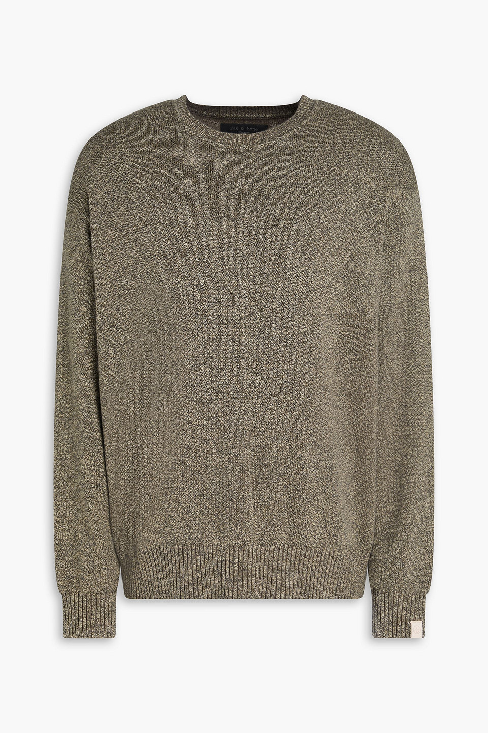 Rag & Bone Dexter Mélange Cotton Sweater In Green
