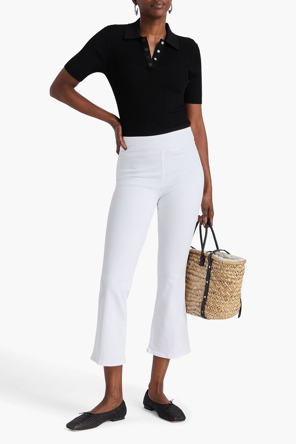 FRAME Jetset hoch sitzende Cropped Bootcut-Jeans