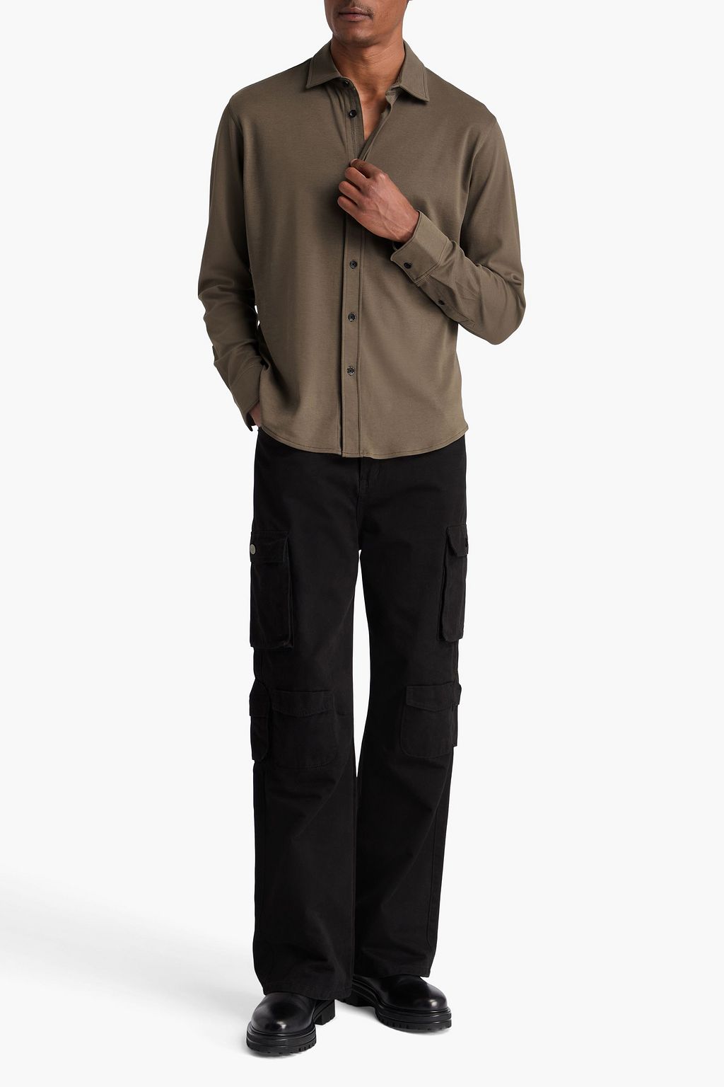 RAG & BONE 피마 코튼 저지 셔츠