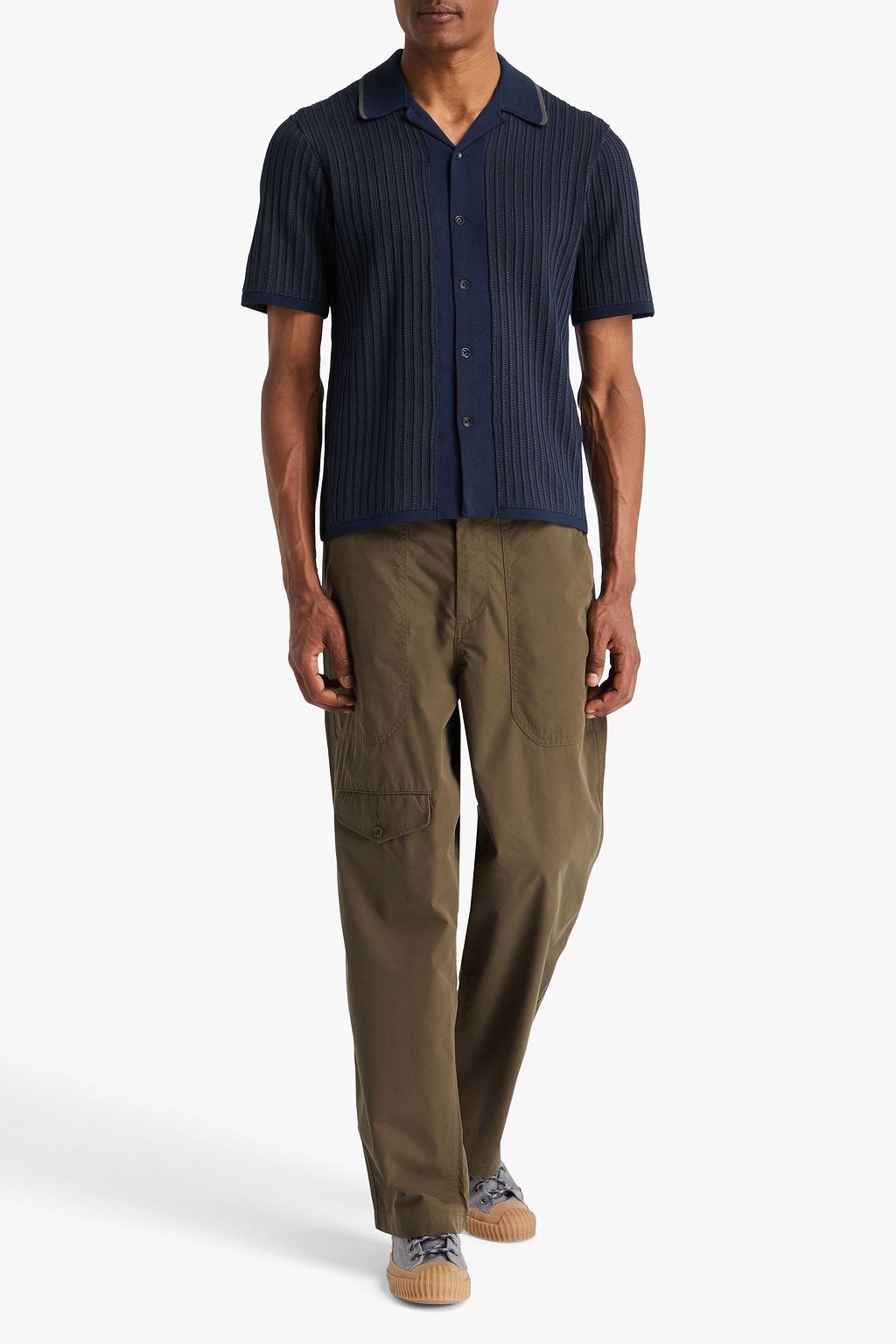 RAG & BONE Harvey jacquard-knit cotton-bend shirt