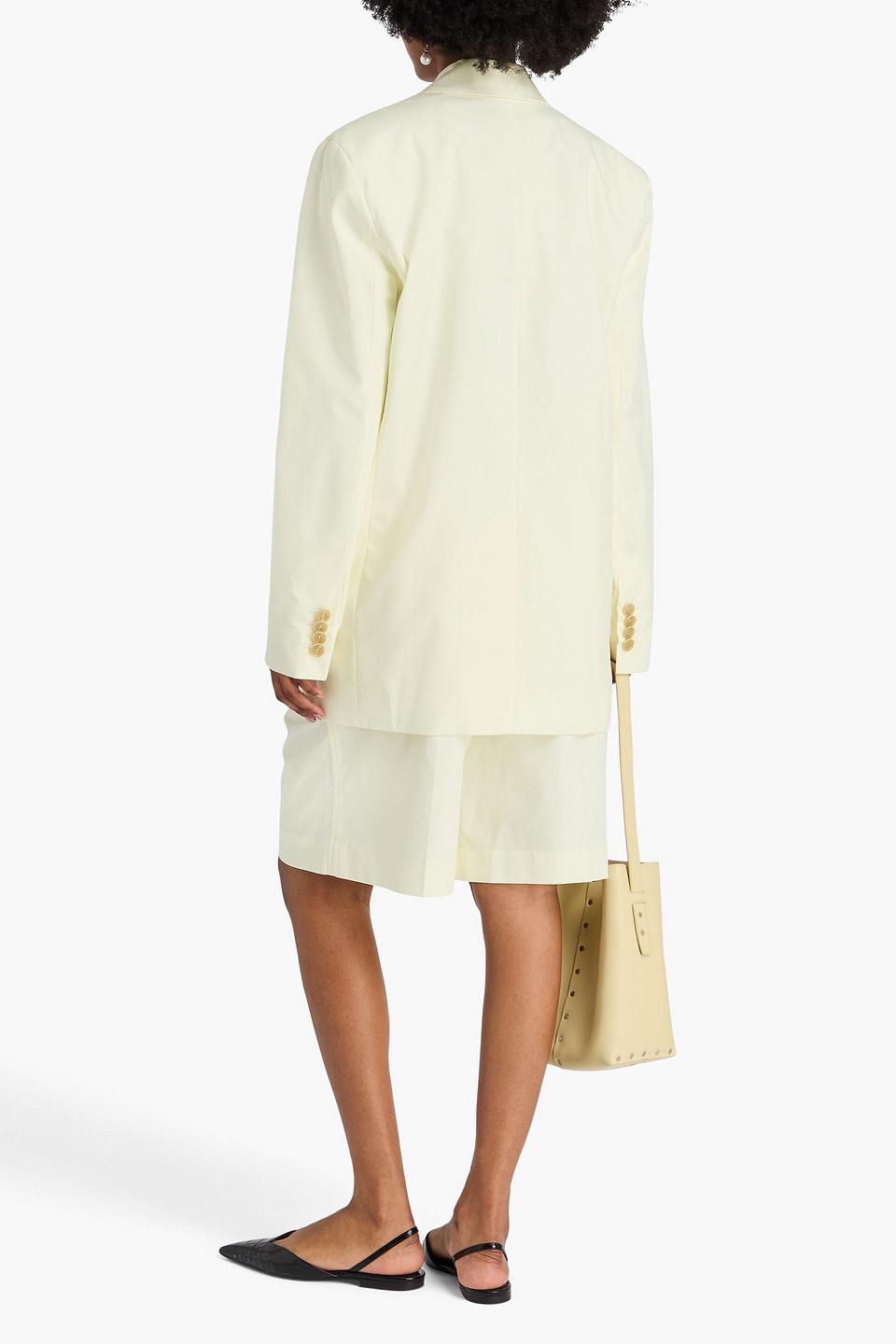 Zimmermann Doppelreihiger Blazer Aus Baumwollpopeline In Neutral