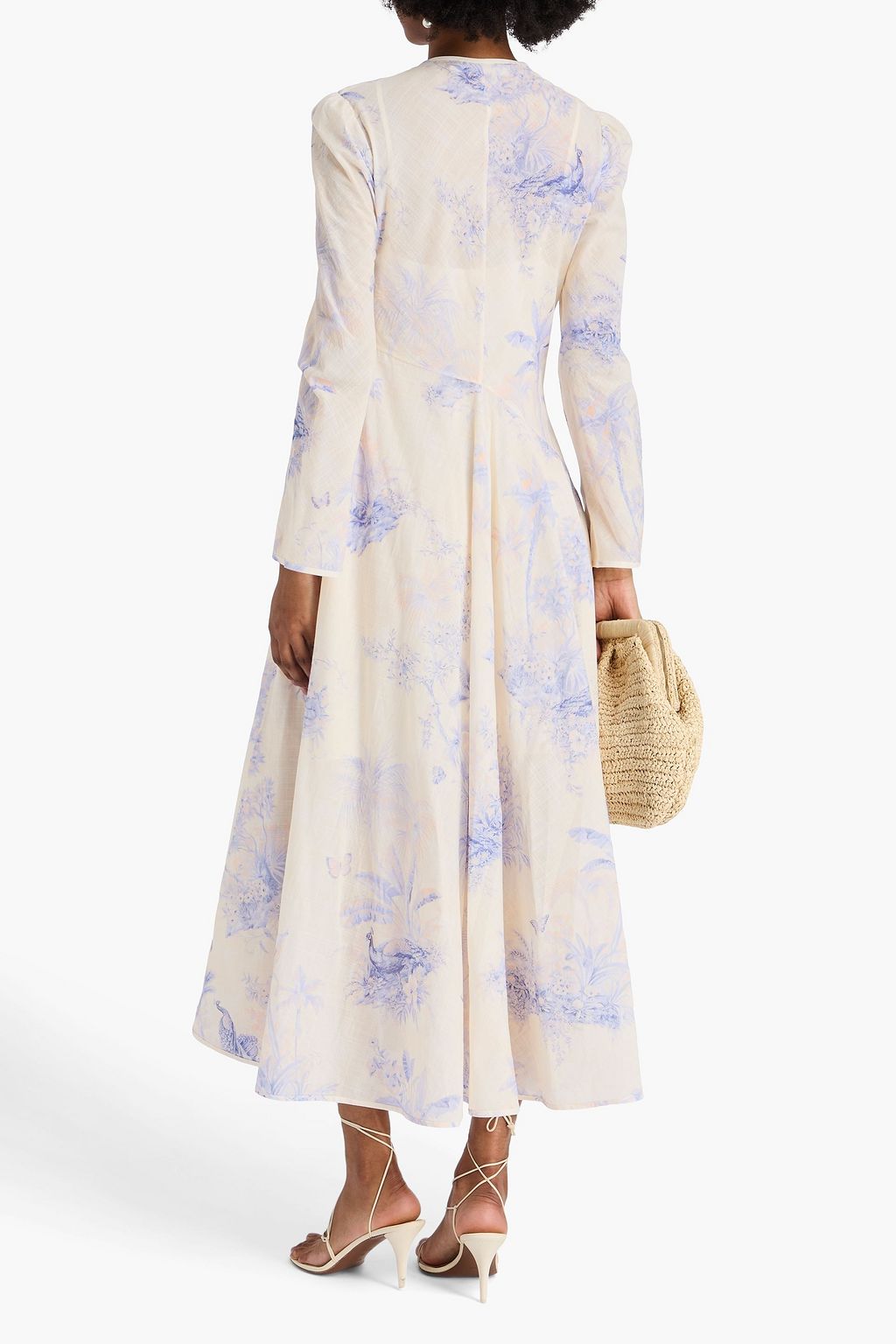 ZIMMERMANN Floral-print cotton midi dress