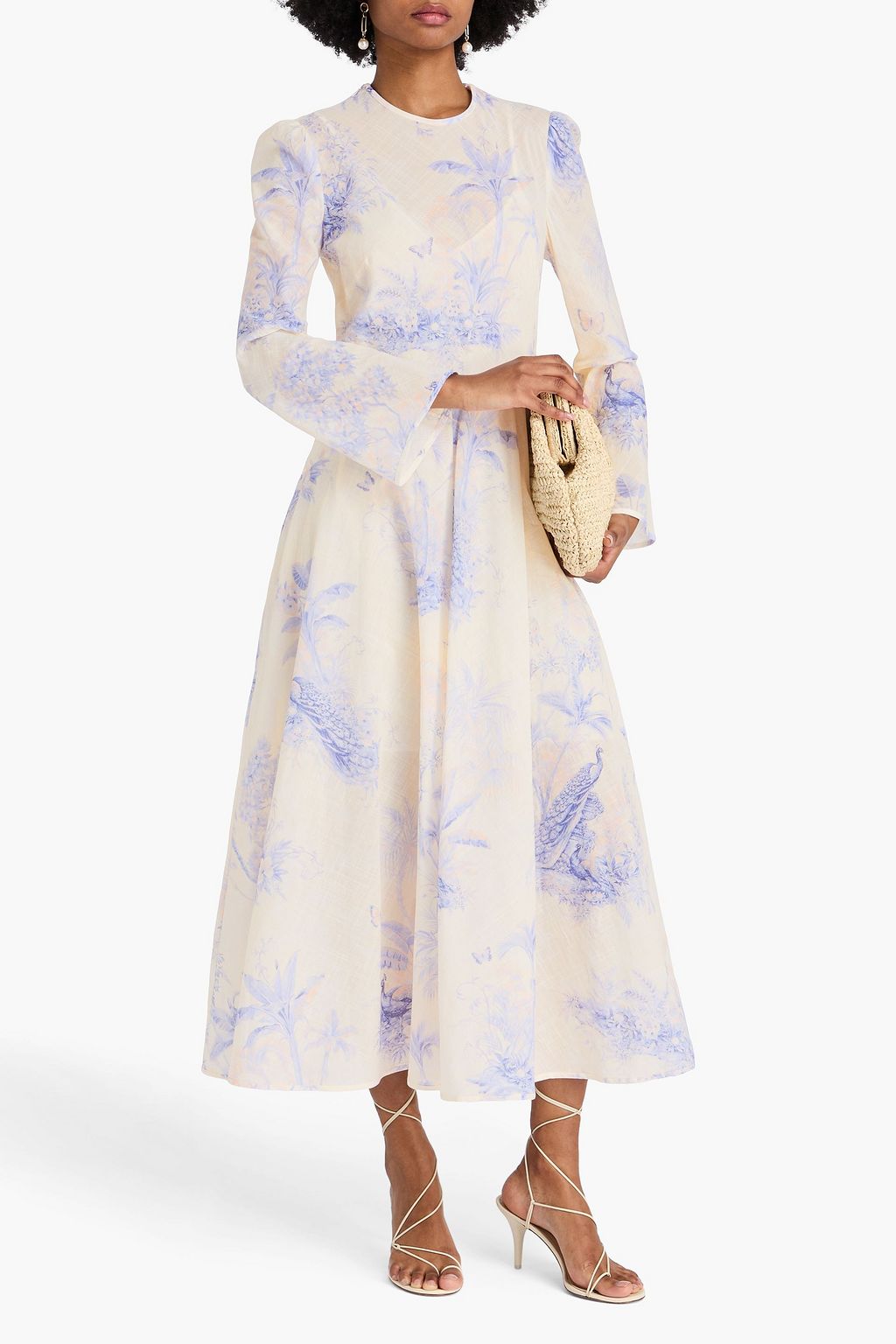 ZIMMERMANN Floral-print cotton midi dress
