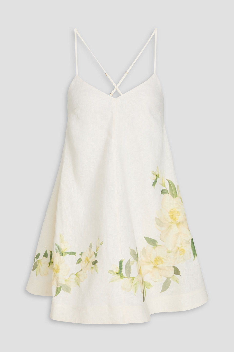 Zimmermann Floral-print Linen Mini Dress