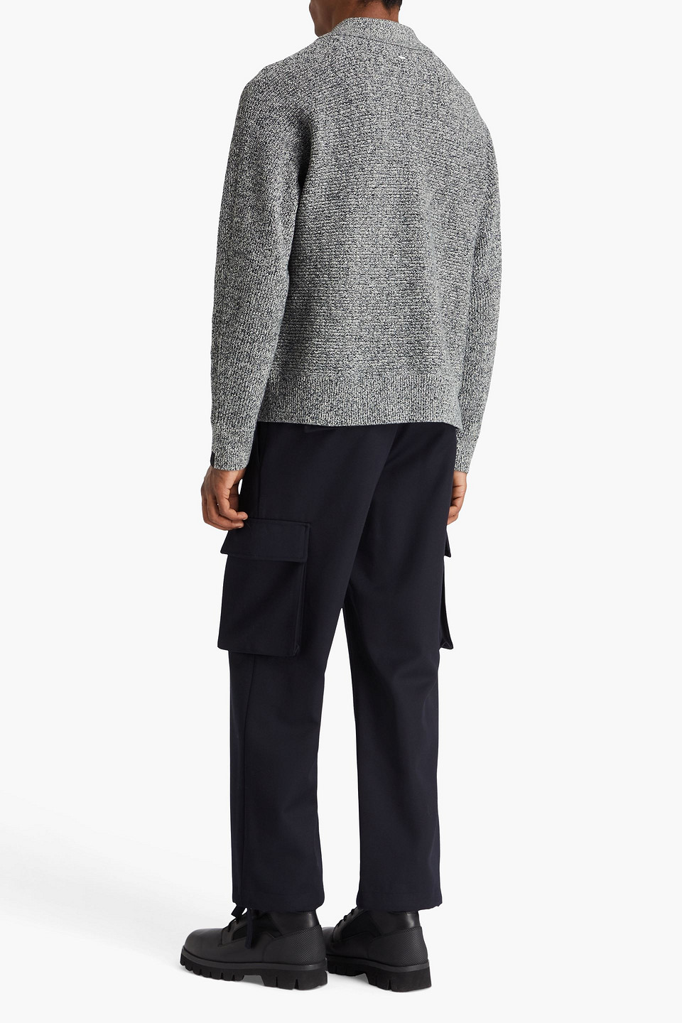 Rag & Bone Dexter Marled Cotton-blend Cardigan In Gray