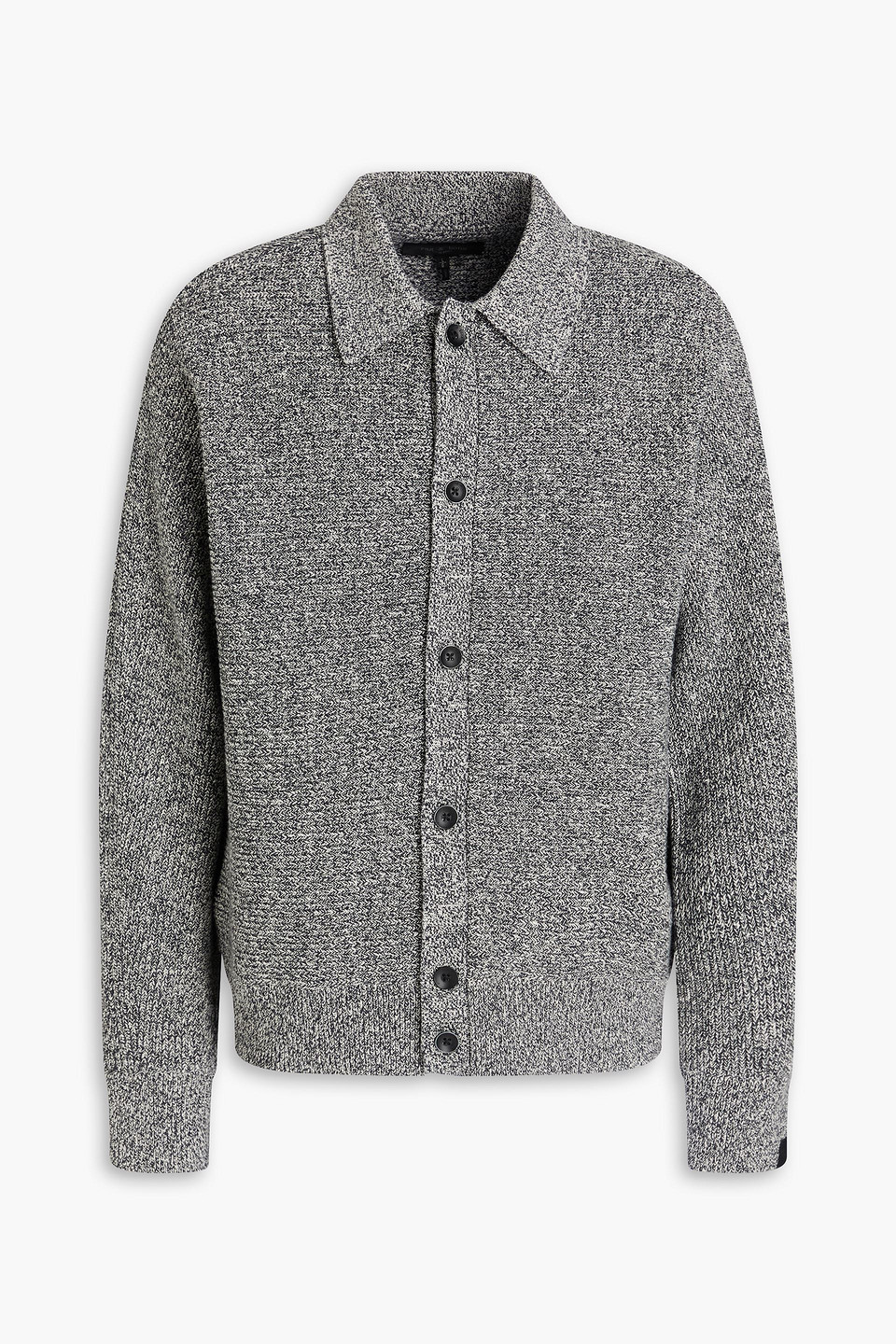 Rag & Bone Dexter Marled Cotton-blend Cardigan In Gray