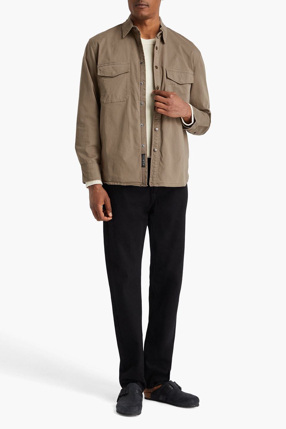  Rag & Bone - Cotton-blend Sateen Shirt - Green - S 