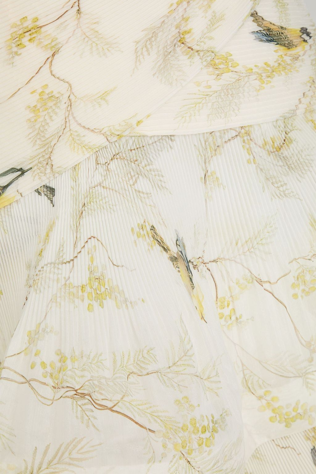 ZIMMERMANN Tiered printed organza midi skirt