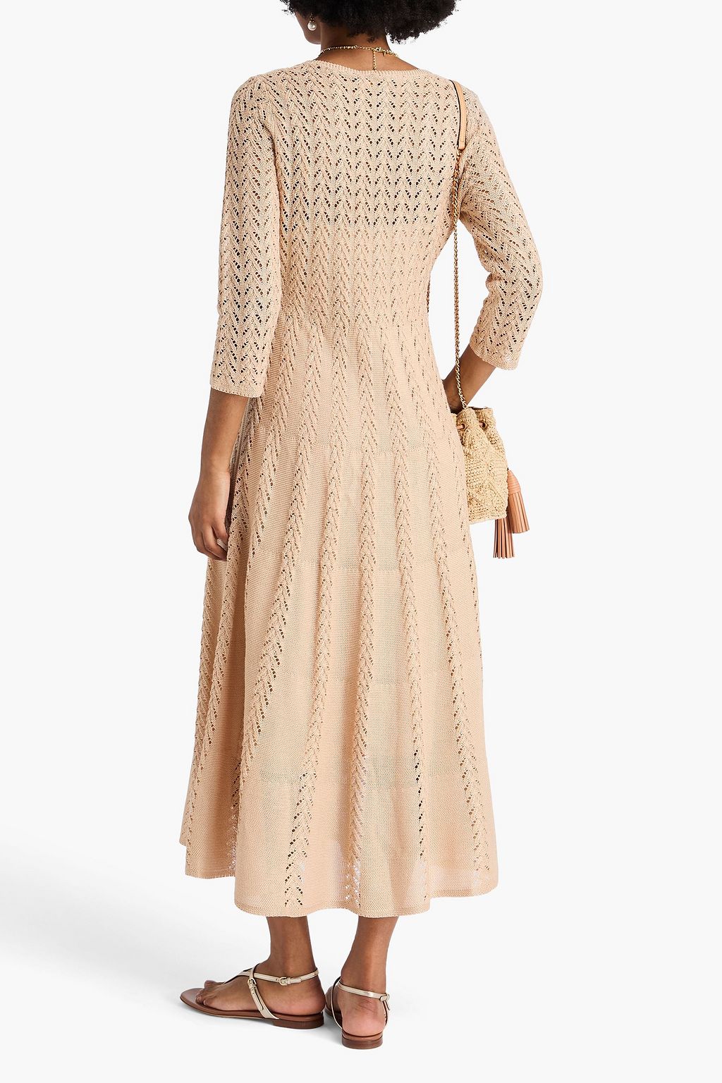 ZIMMERMANN Pointelle-knit midi dress