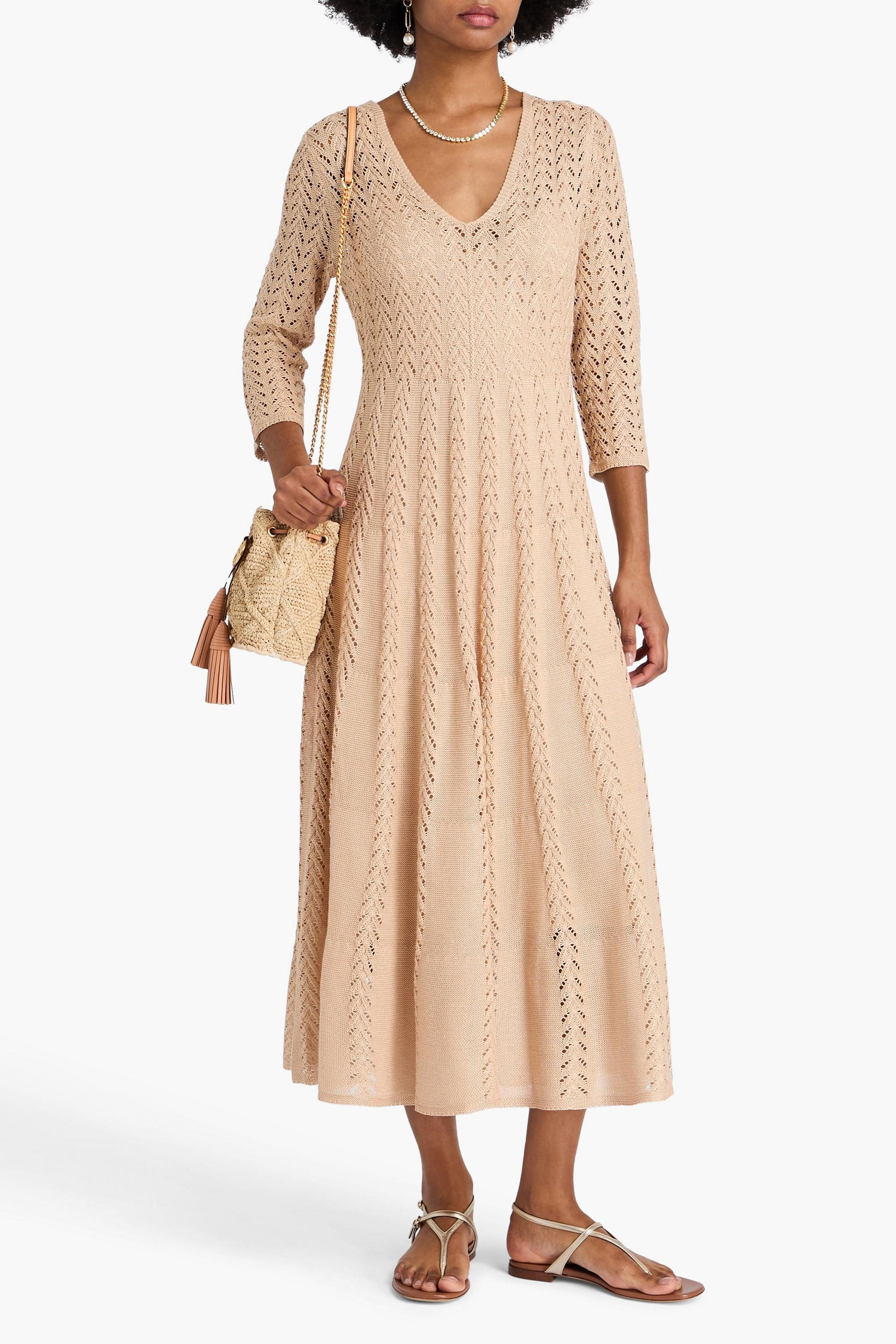 Zimmermann Pointelle-knit midi dress