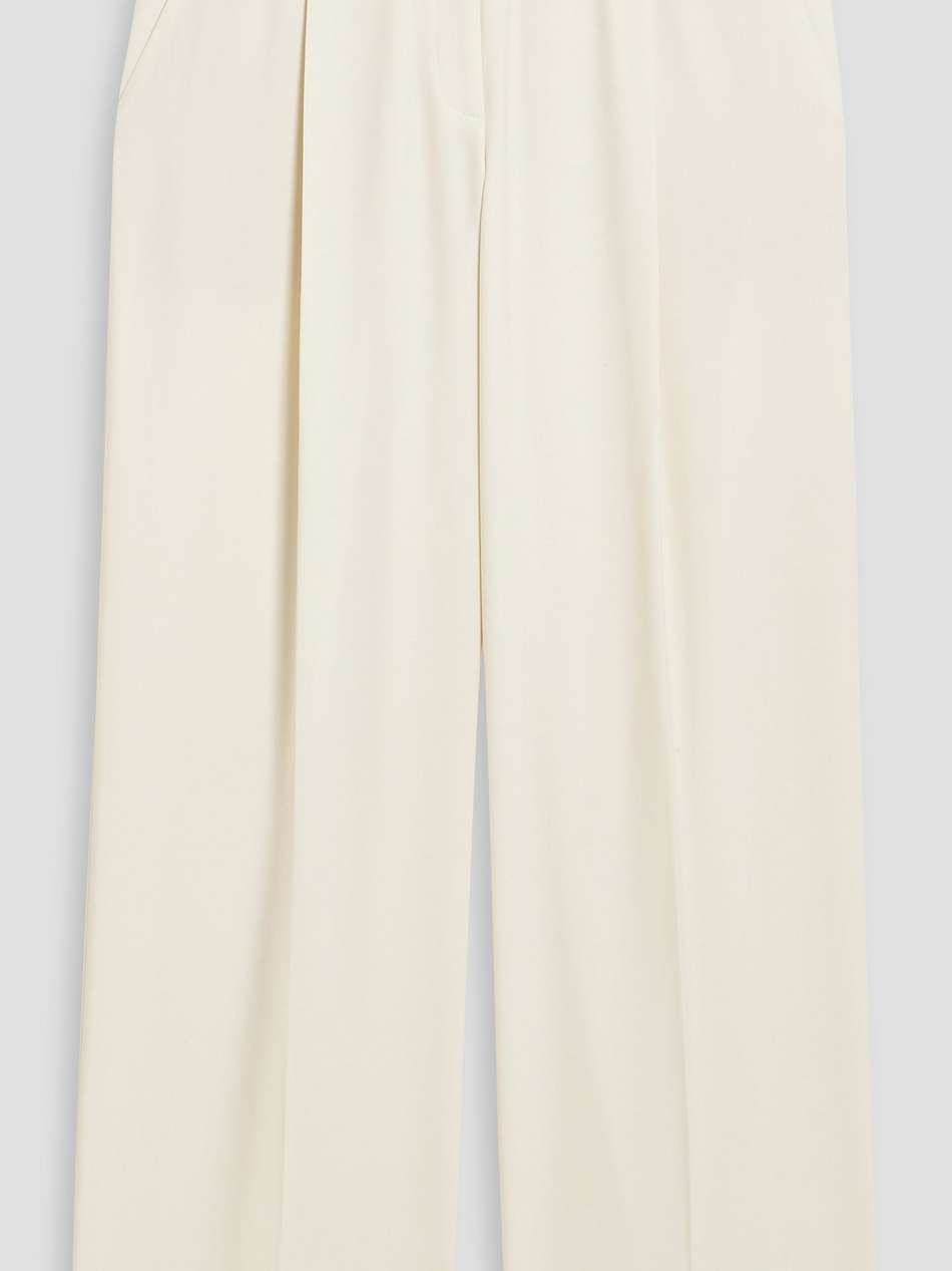 wool-crepe wide-leg pants