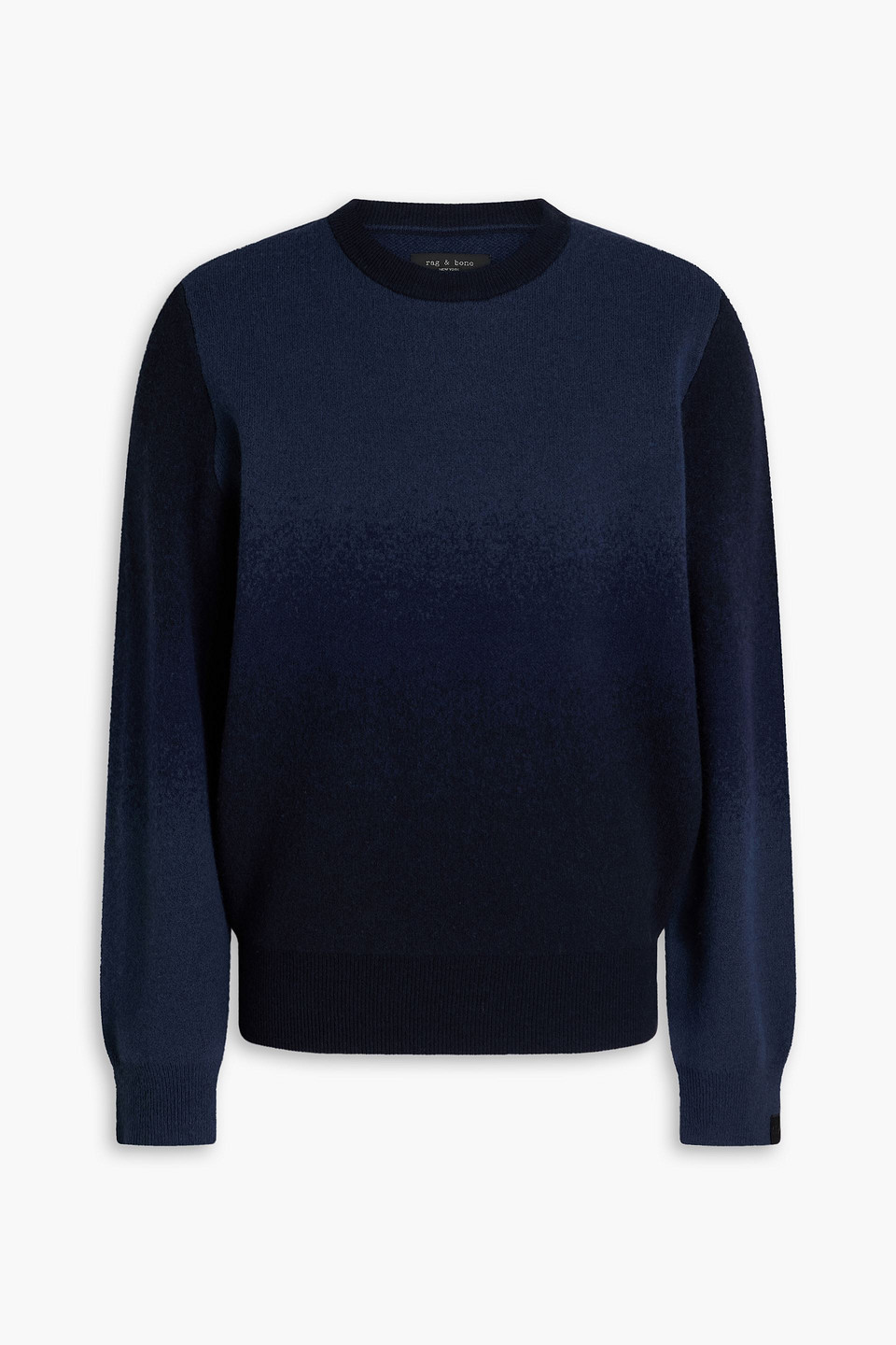 Rag & Bone Downing Jacquard-knit Wool And Cashmere-blend Sweater In Blue