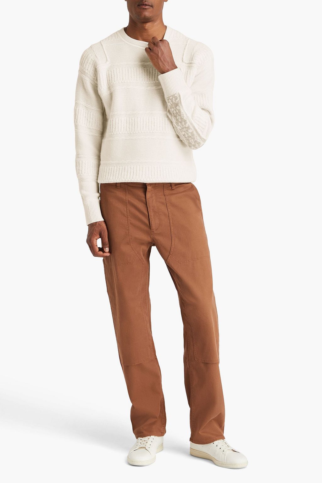 RAG & BONE 자카드 니트 메리노 울 혼방 스웨터
