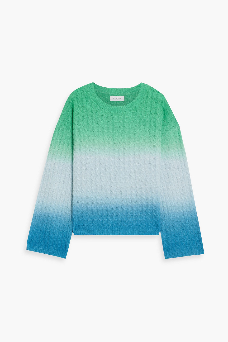 Dégradé cable-knit cashmere sweater