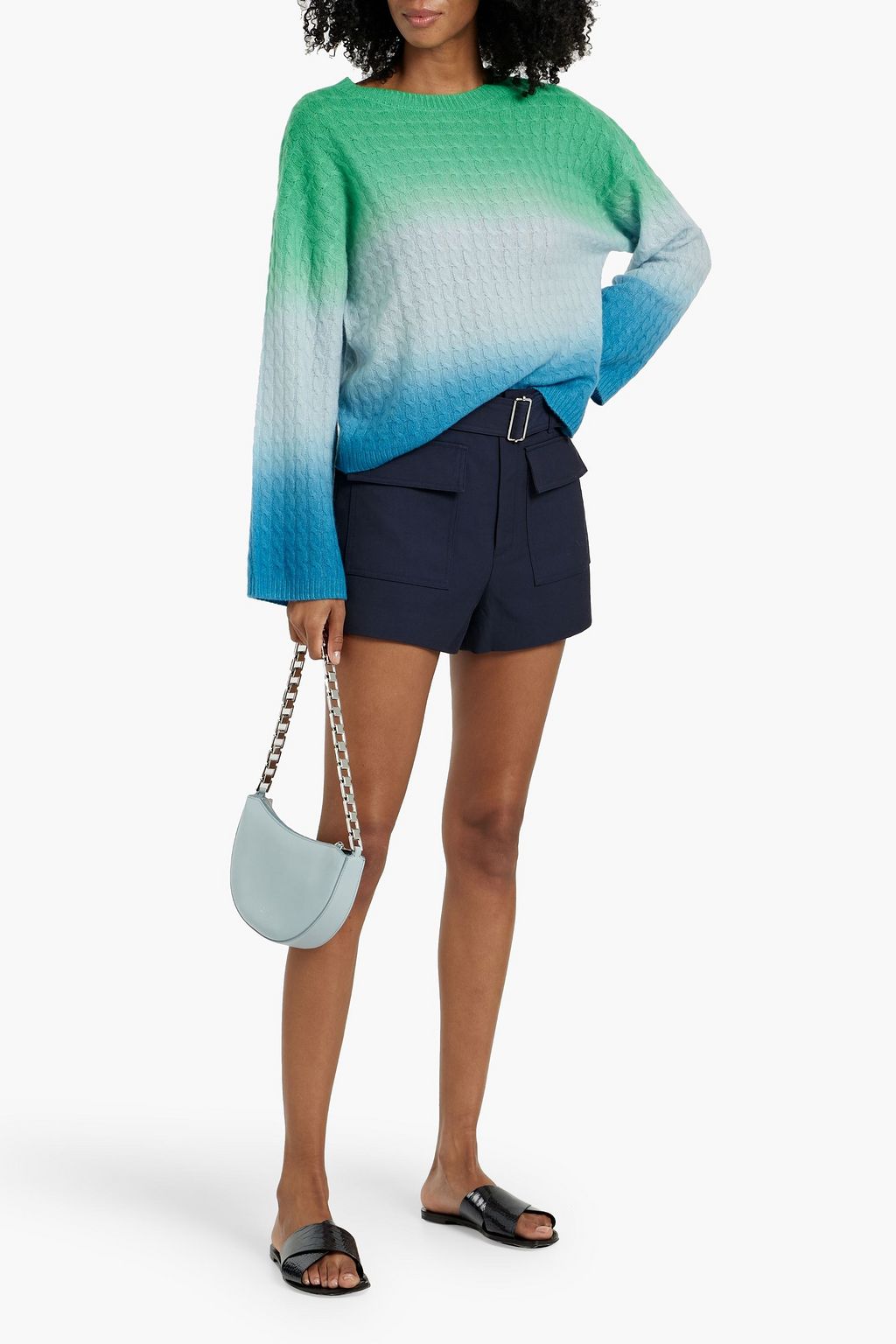 NAADAM Dégradé cable-knit cashmere sweater