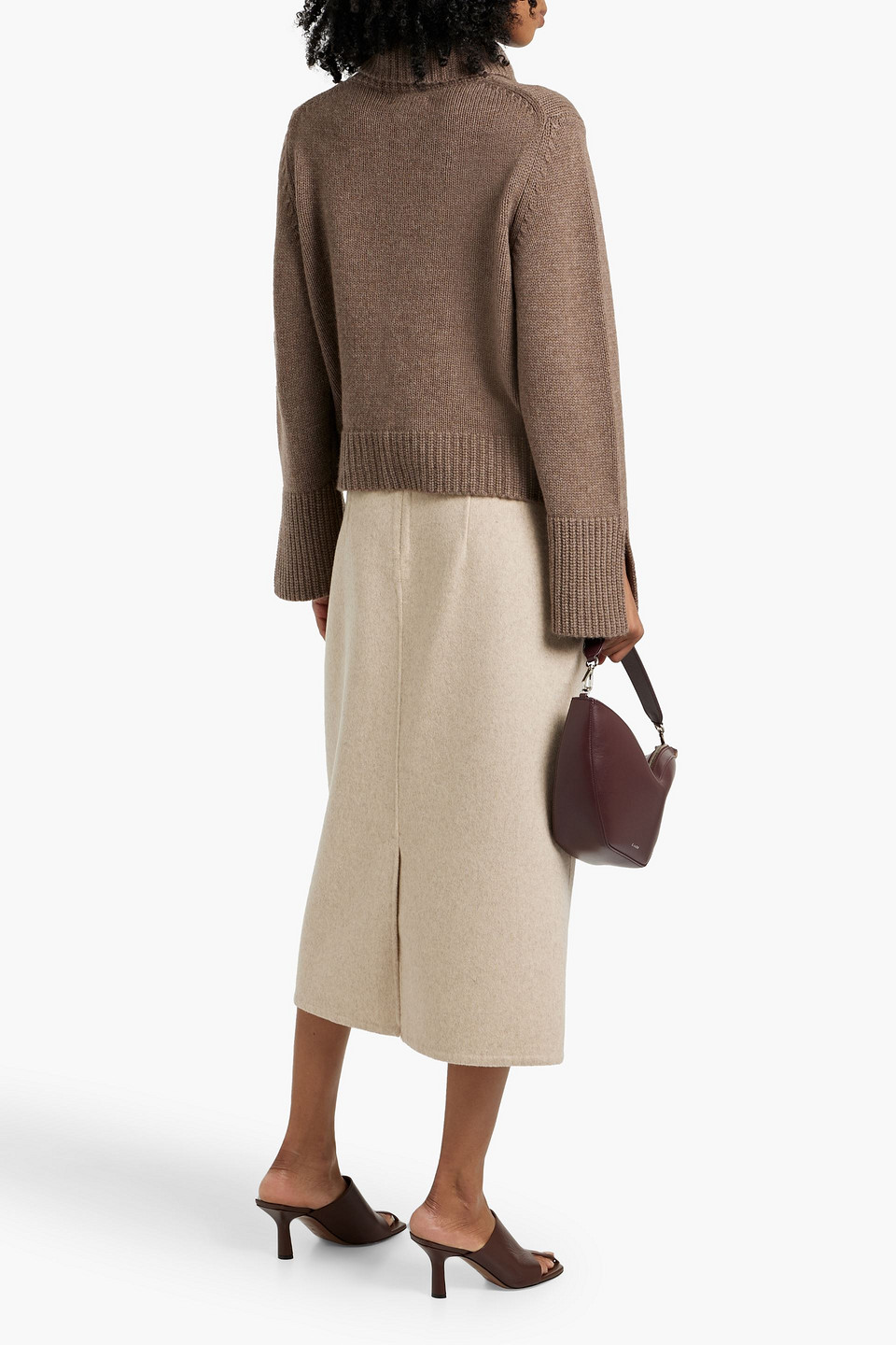 Naadam Wool And Cashmere-blend Turtleneck Sweater In Brown
