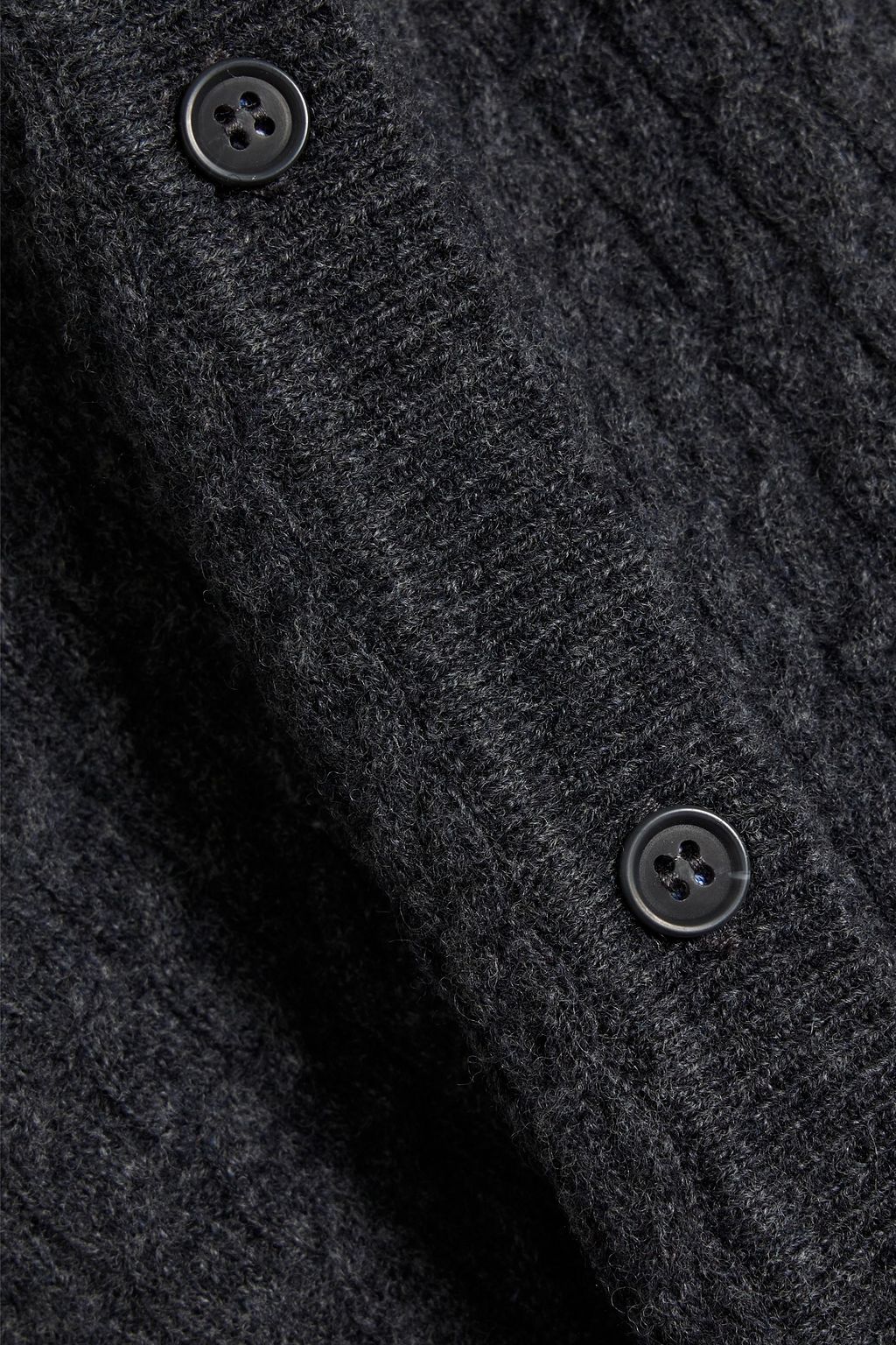 NAADAM Poplin-paneled wool and cashmere-blend cardigan