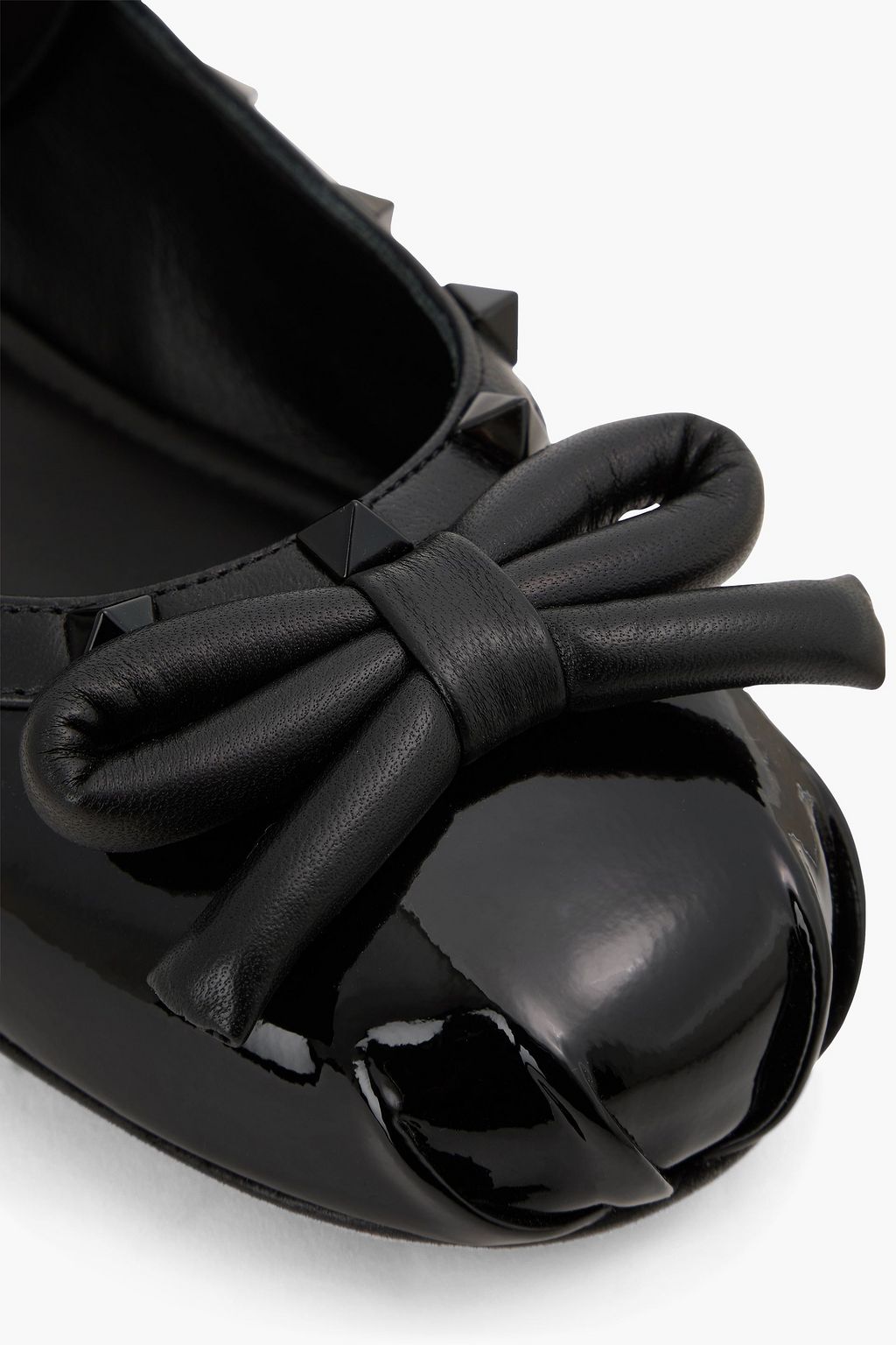 VALENTINO GARAVANI Rockstud patent-leather ballet flats