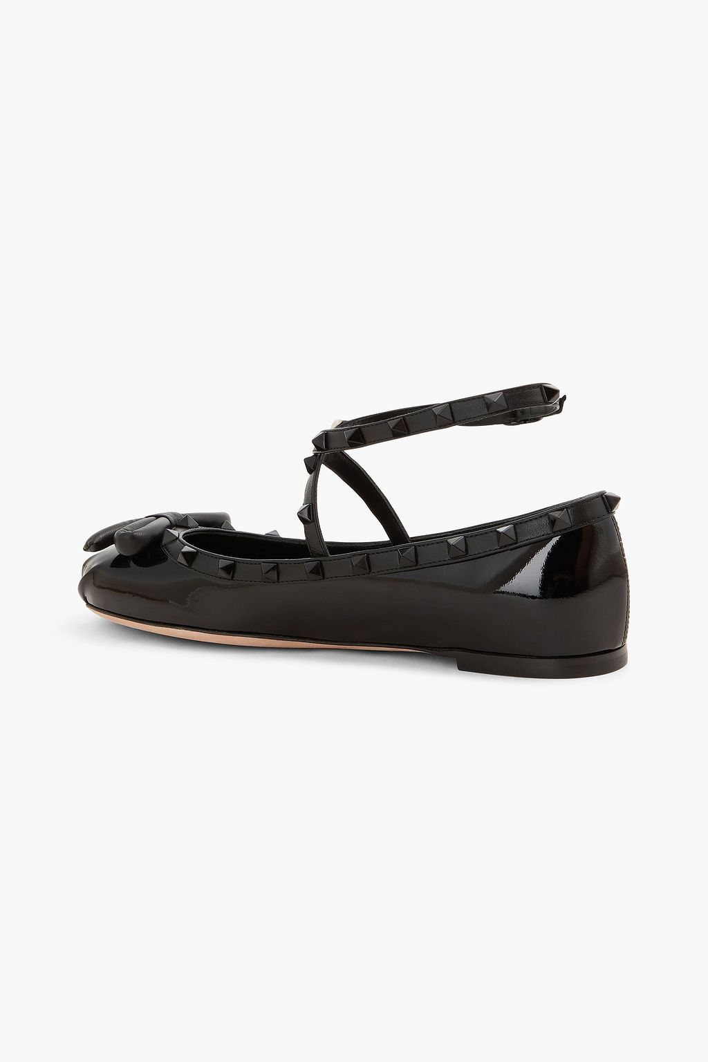 VALENTINO GARAVANI Rockstud patent-leather ballet flats