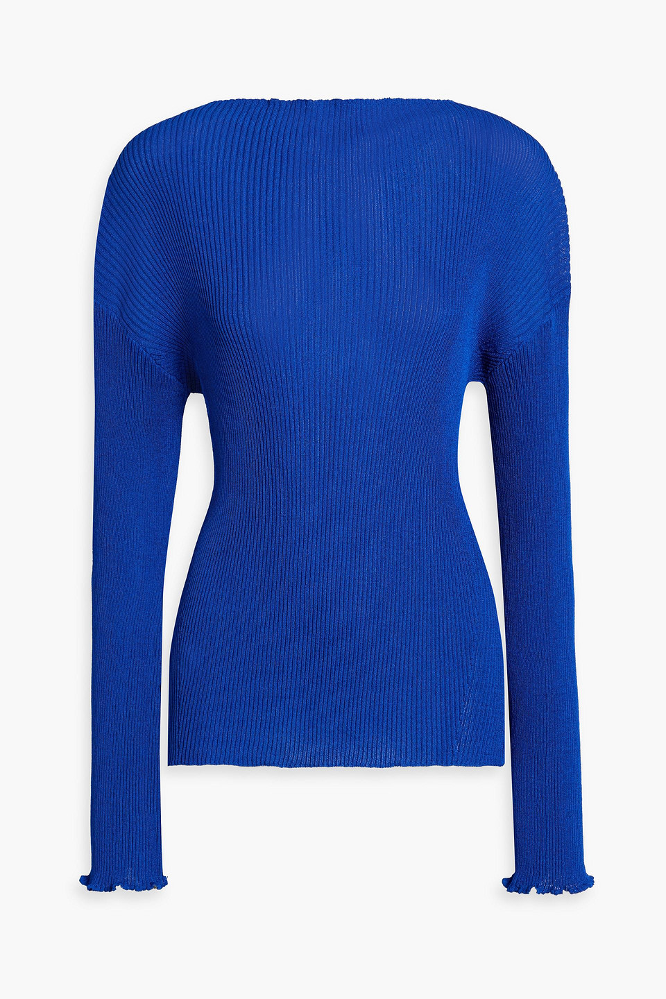 Proenza Schouler Camille Ribbed-knit Sweater In Blue