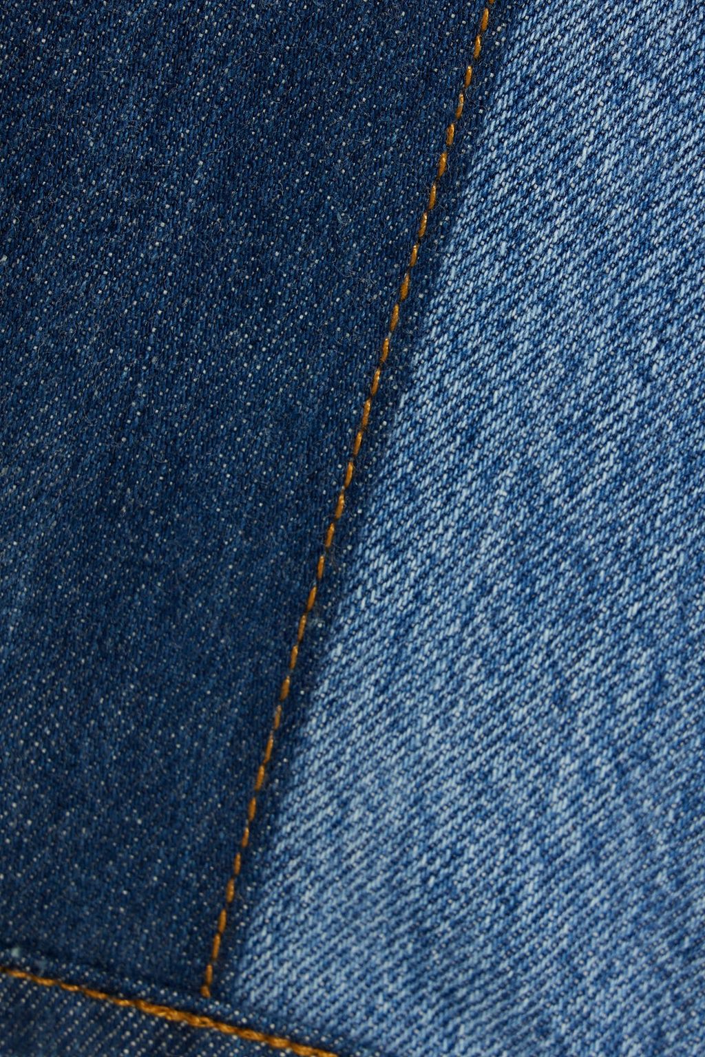 RE/DONE WITH LEVI'S Two-tone high-rise straight-leg jeans