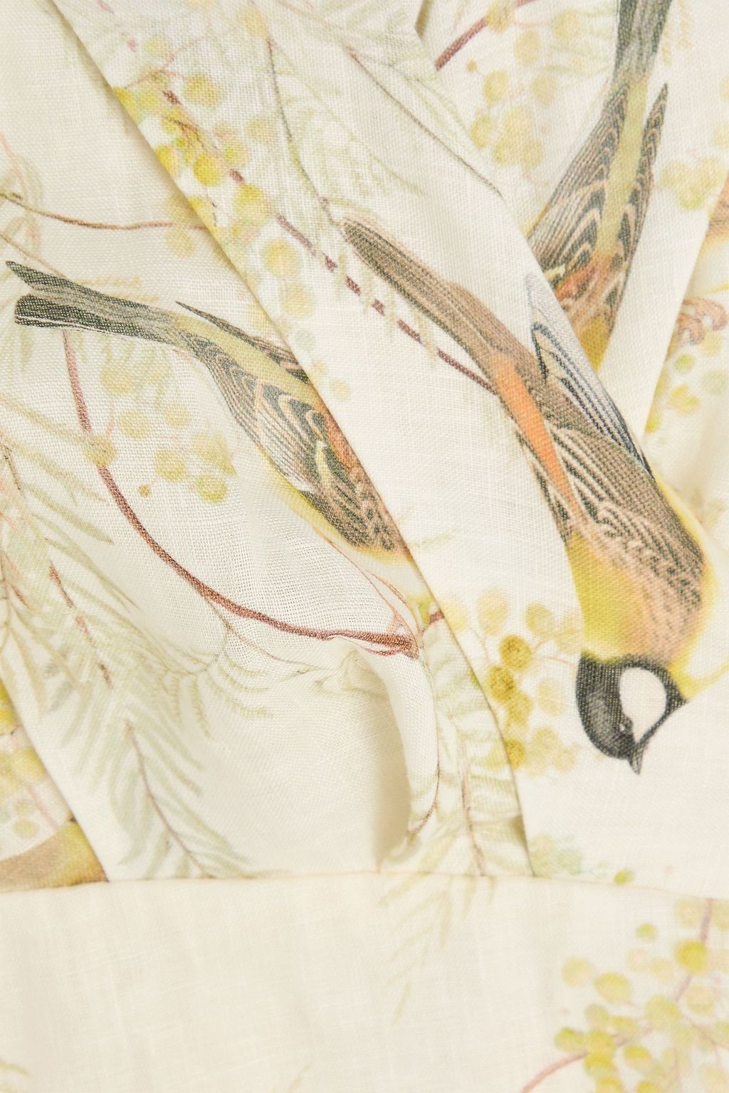 ZIMMERMANN Mini-Wickelkleid aus Leinen mit Print