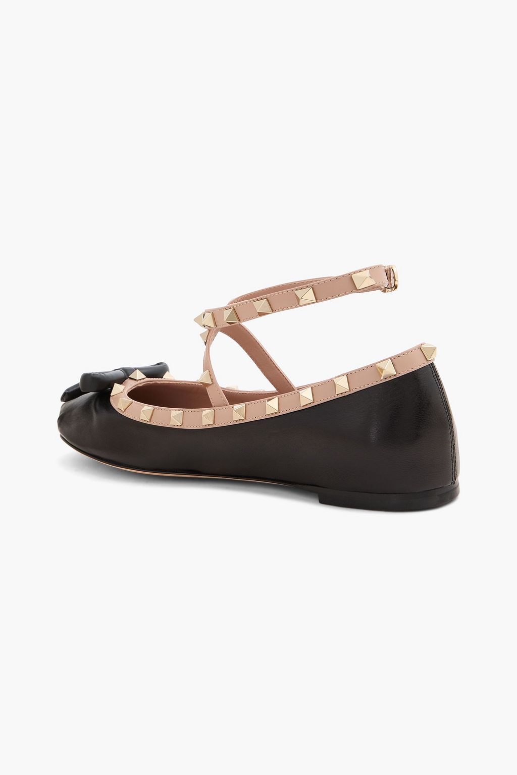 VALENTINO GARAVANI Rockstud レザー バレリーナシューズ