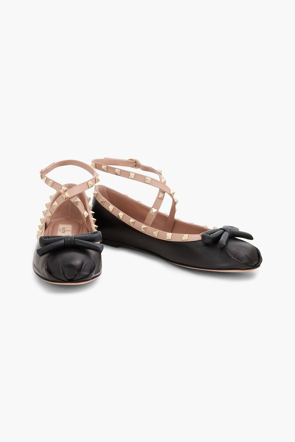 VALENTINO GARAVANI Rockstud レザー バレリーナシューズ