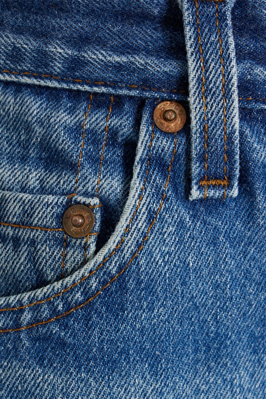 RE/DONE WITH LEVI'S Frayed denim shorts