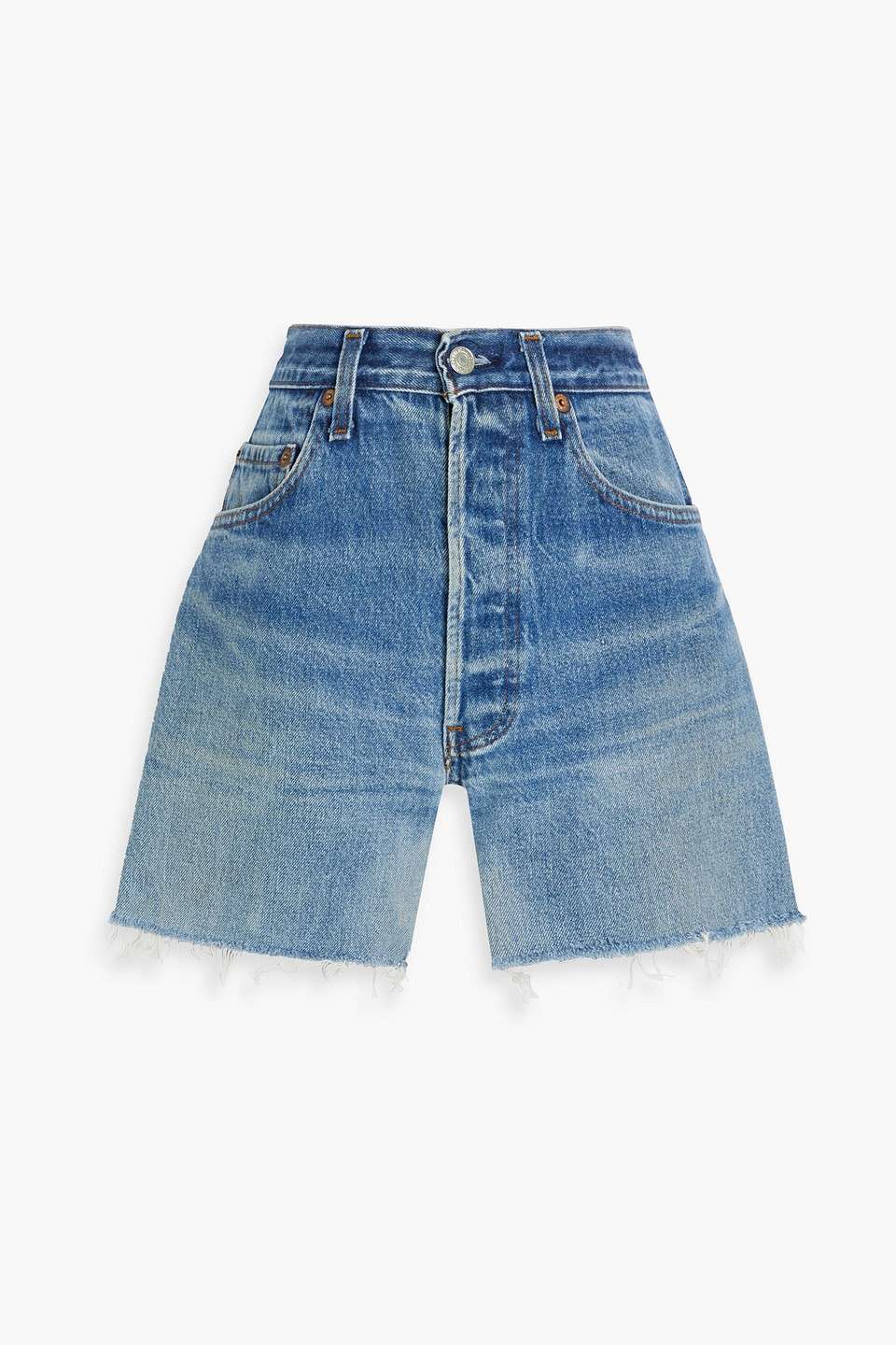 Re/done With Levi's Frayed Denim Shorts