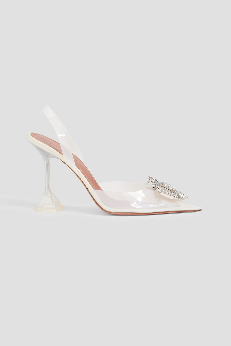 Amina Muaddi Begum Crystal-embellished Pvc Slingback Pumps