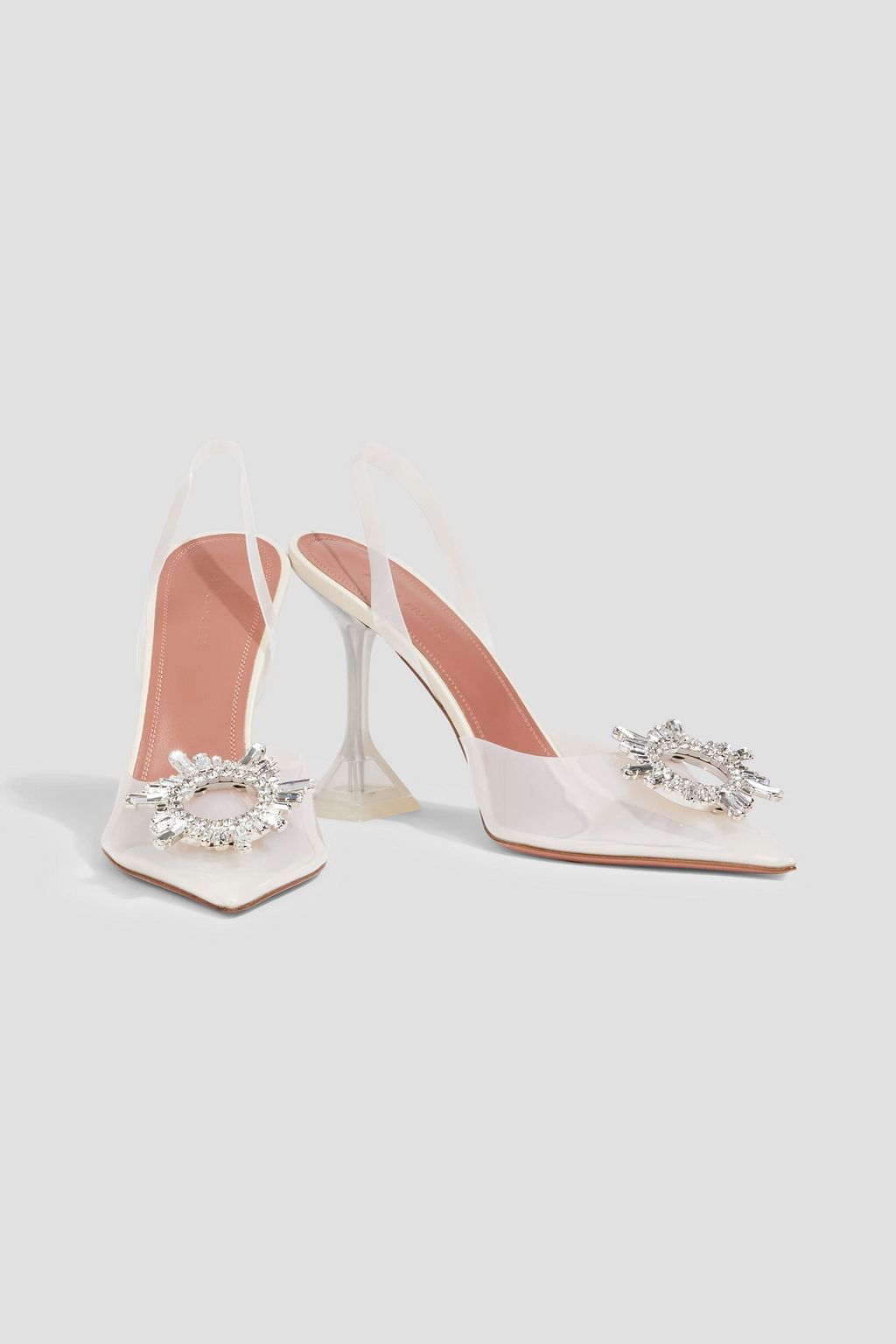 AMINA MUADDI Begum crystal-embellished PVC slingback pumps