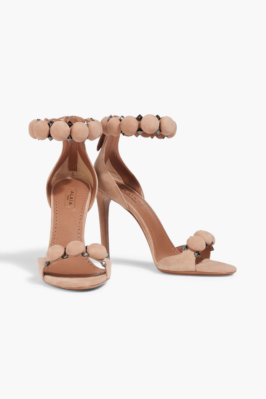 ALAÏA La Bombe 110 studded suede sandals